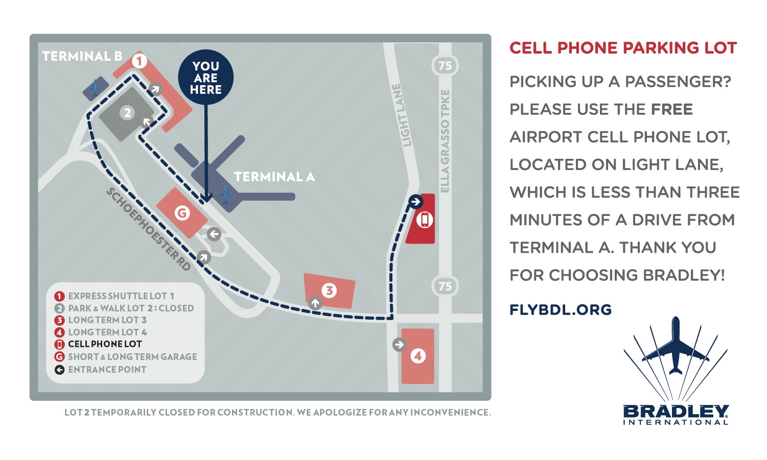 Cell Phone Lot & Parking Map